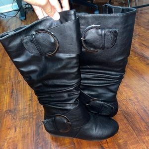 6 1/2 size black boots for women